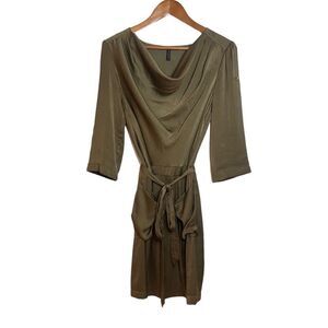 BCBGMAXARZIA‎ brown tie waist dress. Size xs
